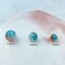 100pcs Crackle Acrylic Beads 12mm Round Crystal Acrylic Craft Beads for Jewelry Making DIY Bracelet Necklace Handmade Craft Decoration(Red-Lake Blue)